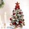 2ft Tabletop Christmas Tree with Light Artificial Small Mini Christmas Decoration with Flocked Snow; Exquisite Decor & Xmas Ornaments for Table Top for Home & Office RT